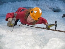 Sommer Eisklettern auf dem Steingletscher