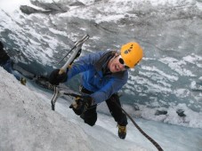 Sommer Eisklettern auf dem Steingletscher